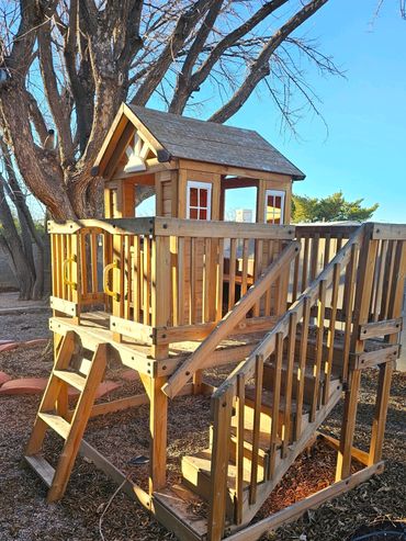 Big body play and checking out the view is welcome at the Out Back.