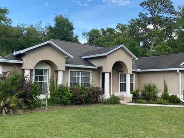 Seamless gutters installed on a house in sugar mill woods in citrus county