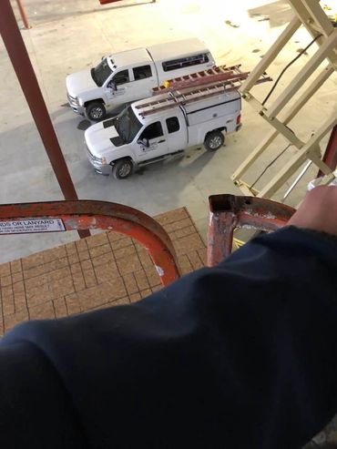 Danford Electric Company Trucks Cool Overhead Shot