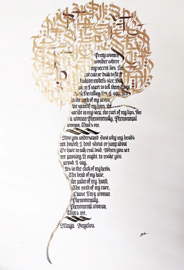 Phenomenal Woman
Grace Amos
28x18”, Ink on Paper