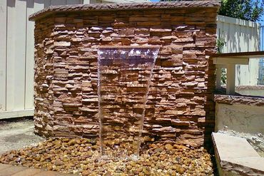 stone waterfall fountain