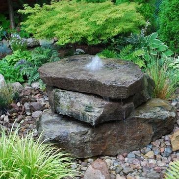 garden water features in backyard remodel Orange County California