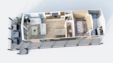 3d caravan floor plan