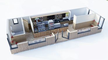 3d cafe floor plans