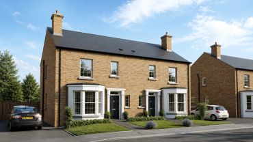 Buff brick housing development