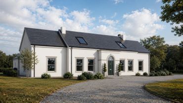 white render bungalow 3d visual