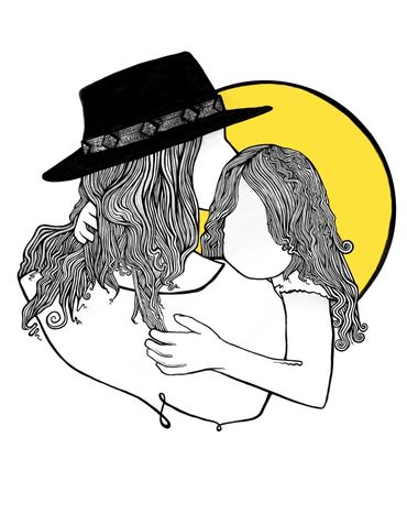 Grace & JM Digital Pencil Drawing by Leah Wake 2022