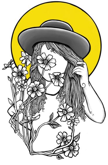 JM in the Cosmos by Leah Wake. Digital Drawing 2022