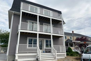 residential siding and porch addition Hull, Massachusetts