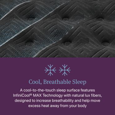 Cool, breathable sleep surface for heat regulation.
