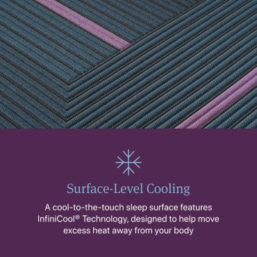 Close-up of a textured blue and purple striped fabric surface.