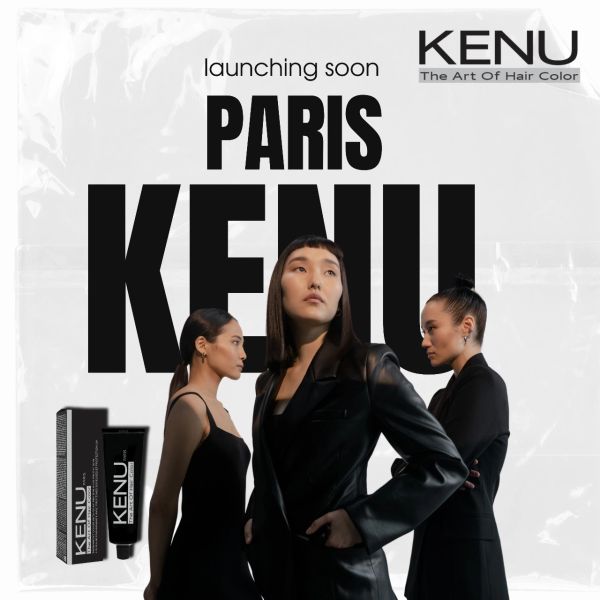 KENU hair color launching soon in Paris with stylish models.