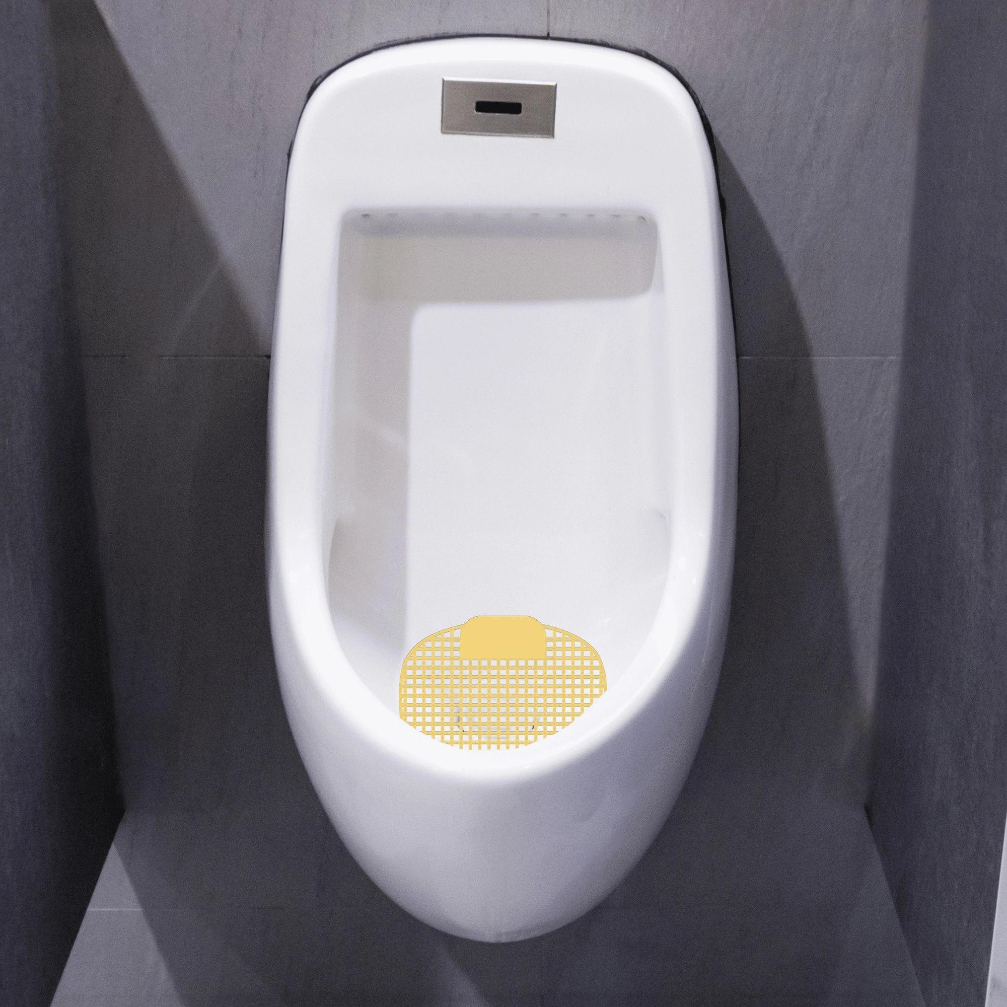 EDGE Double Sided Urinal Screen in urinal