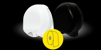 Mini Jumbo paper dispenser white and black