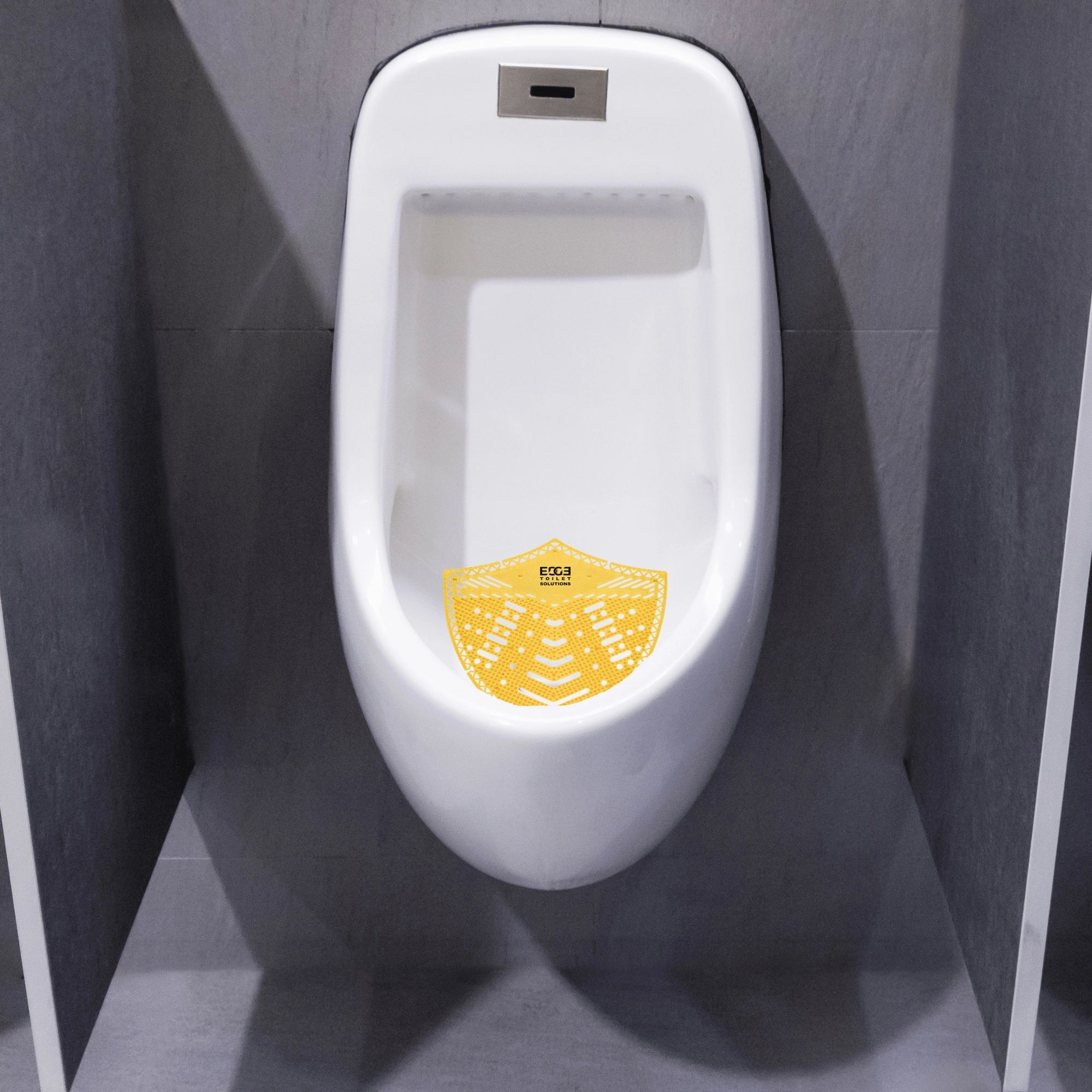 EDGE SHIELD PLUS URINAL SCREEN  in urinal - white - mango fragrance - yellow