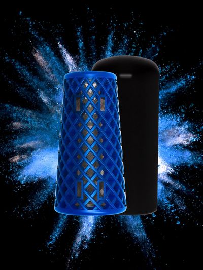 EDGE TOWAIR DOUBLE AIR FRESHENER Dispenser black with blue complete refill