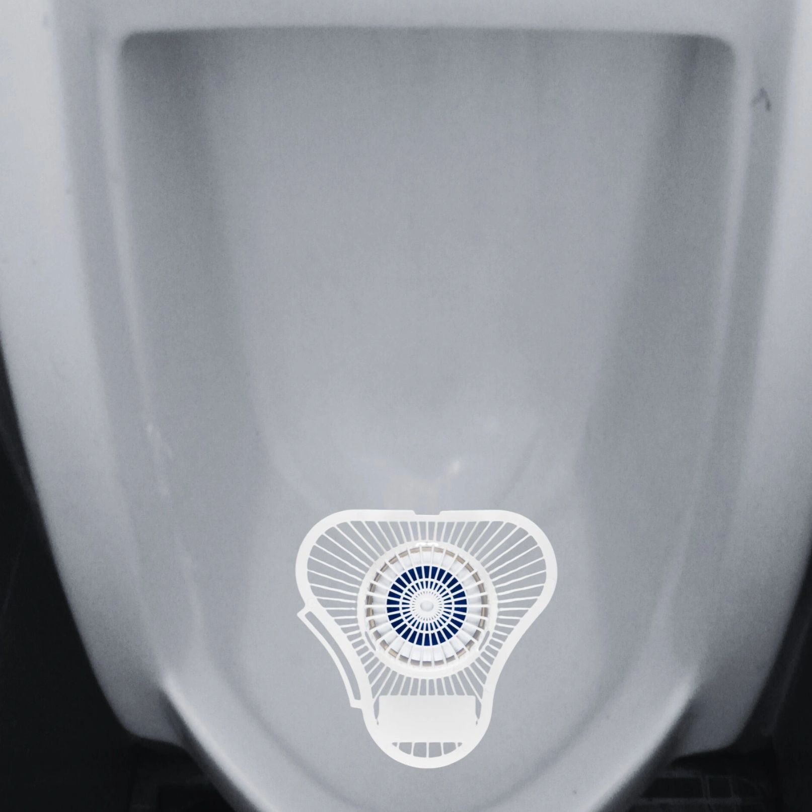 EDGE URINAL SCREEN WITH BIO BLOCK in the urinal