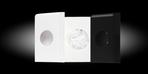 Hygiene Bag Dispenser White & Black with Refill