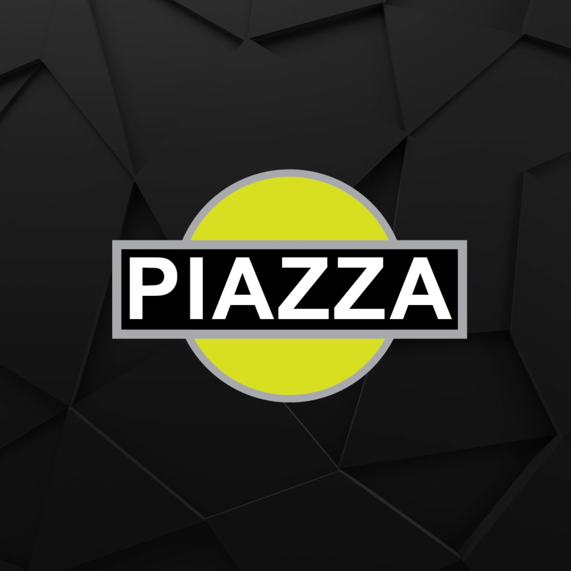 Piazza Logo on an EDGE background, black