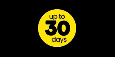 Up to 30 days yellow circle - fragrance longevity bubble