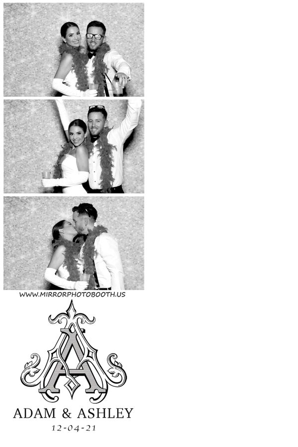 black and white photo strip couple having fun taking selfies