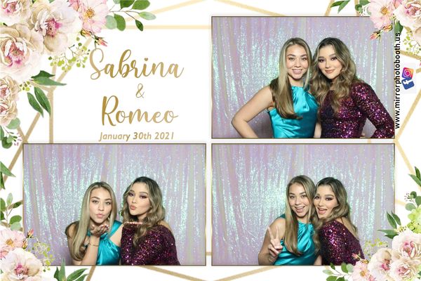 girls taking selfies wedding template mirror photo booth selfie