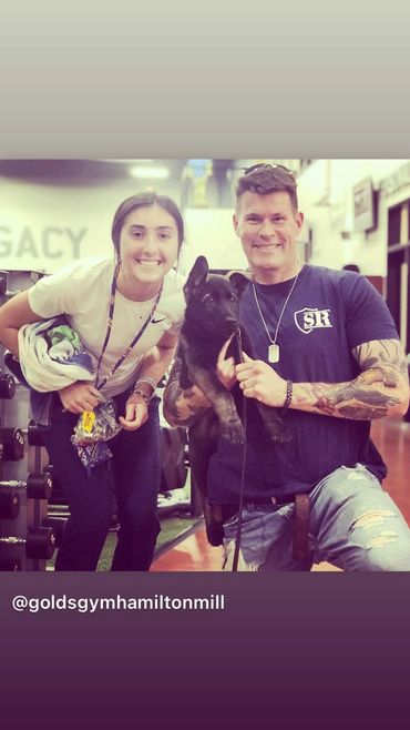 John Surowiec, trainer with daughter Alex and Conan.