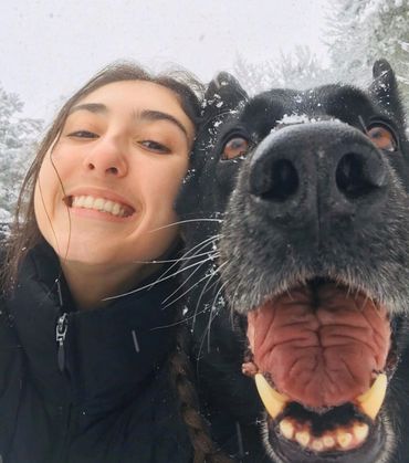 Our daughter Alex and Zane having fun in the winter time.