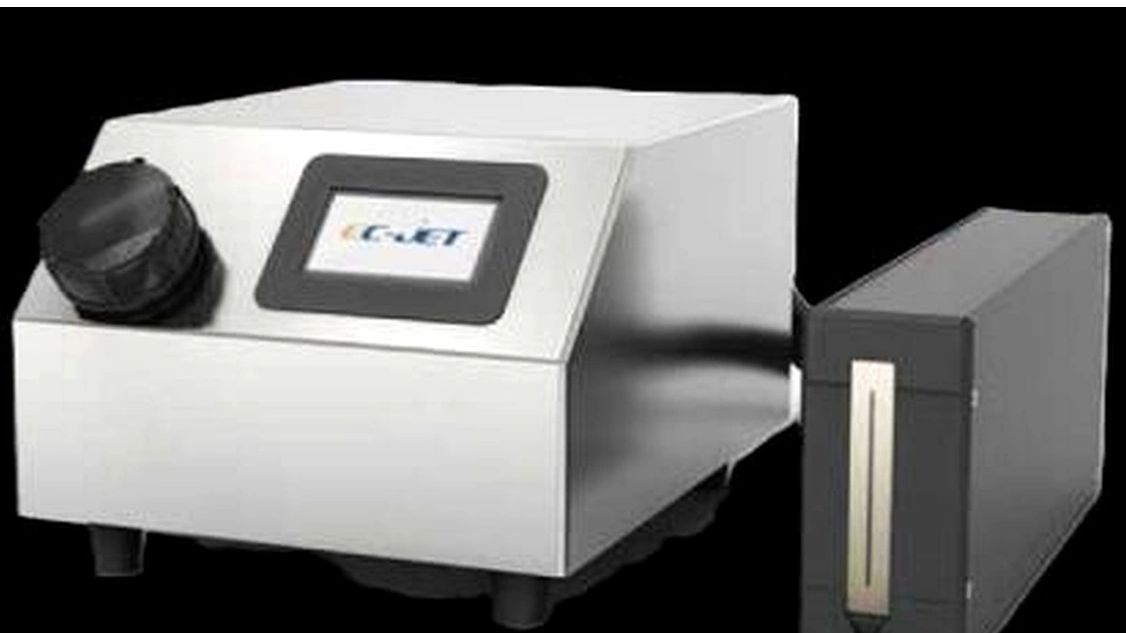 Kontrol ünitesi ve baskı kafasıyla birlikte gösterilen EC-JET ECH500Pro yüksek çözünürlüklü inkjet k