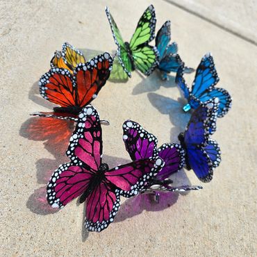 A group of butterflies ready to take off