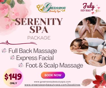 Serenity Spa package with massage and facial for $149.