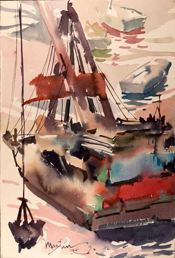 Dredging sediment from Victoria Harbour, Hong Kong