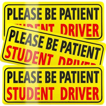 Student Driver Please Be Patient Stickers