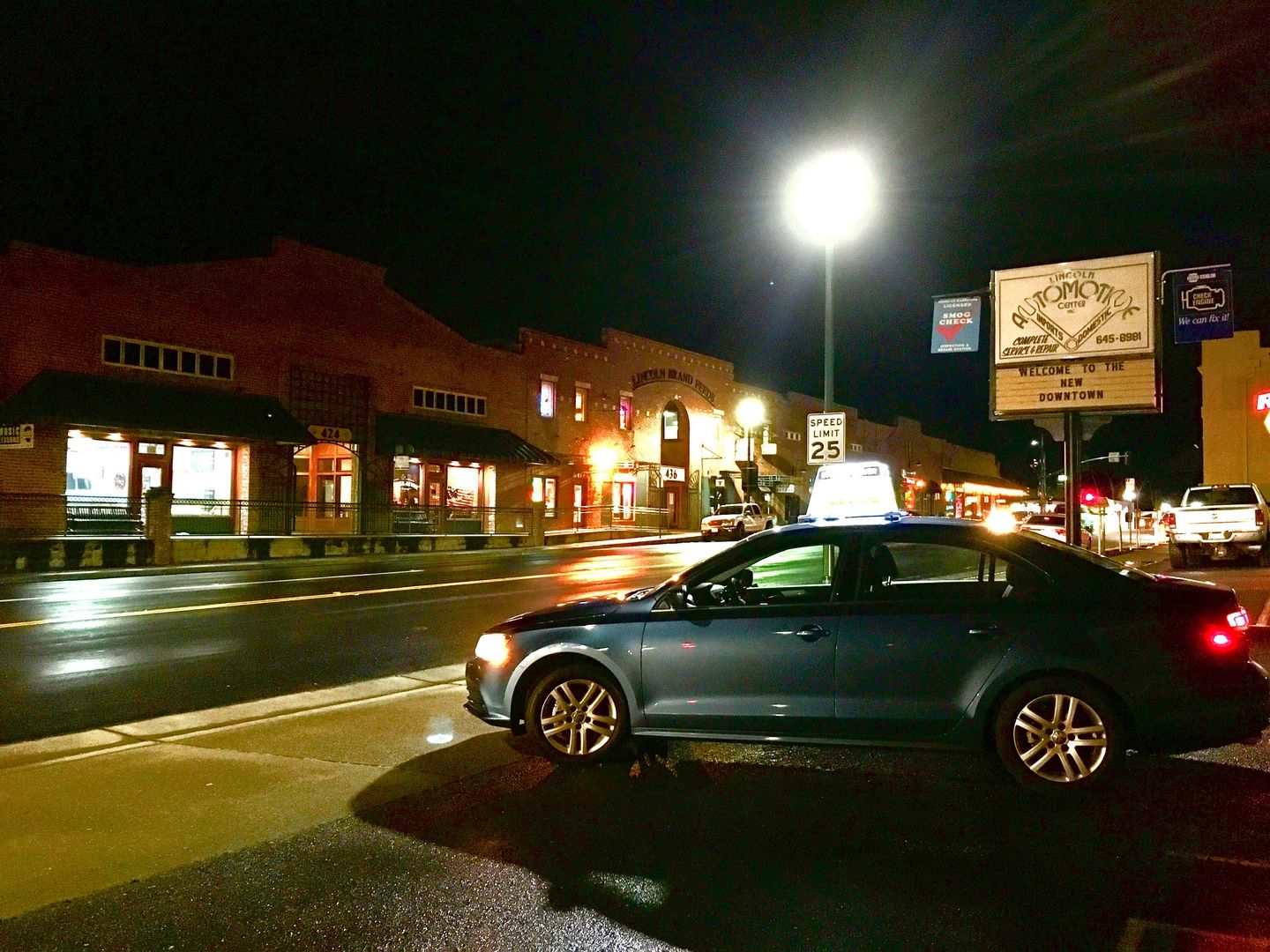 One of our driving school vehicles on Lincoln Blvd at Fifth St, in Lincoln, Ca.