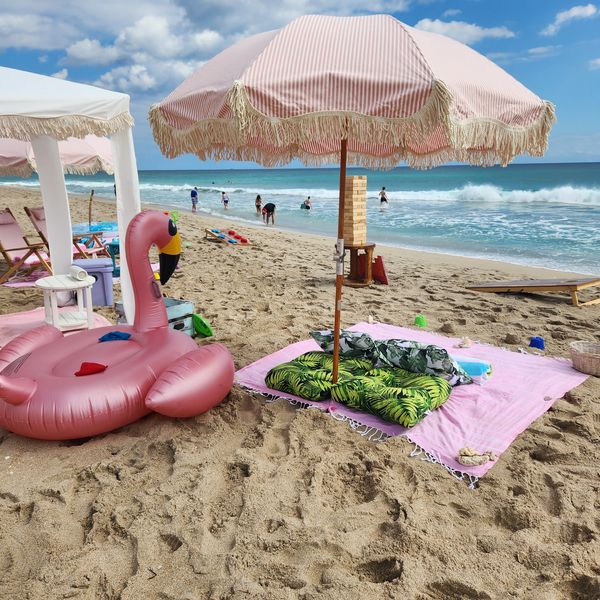 Beach Umbrella rental and beach service in Delray Beach FL. #delraybeachservice