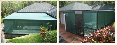 Custom designed garden shed enclosure in Hawaii.