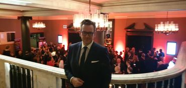 Michael Welti receives and award at the IFC Award show in London as Banker of the Year