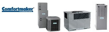 Comfortmaker air conditioning and heating units in various styles.
