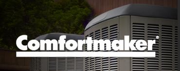 Comfortmaker logo over air conditioning units.
