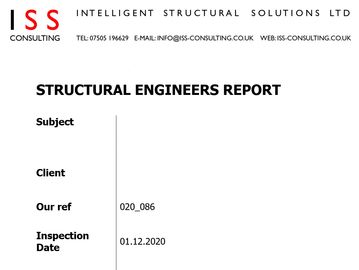 Structural engineers reports, Structural appraisal.