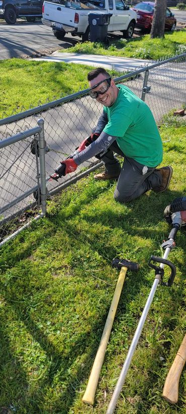 Fence removal in Midtown.