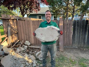 Concrete removal in Folsom.