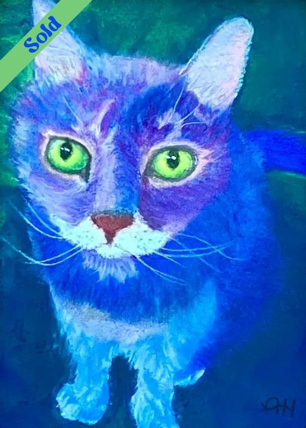 Painting titled "Mitzy's Stare by Alisa Hasbrouck of Olympic Fine Art