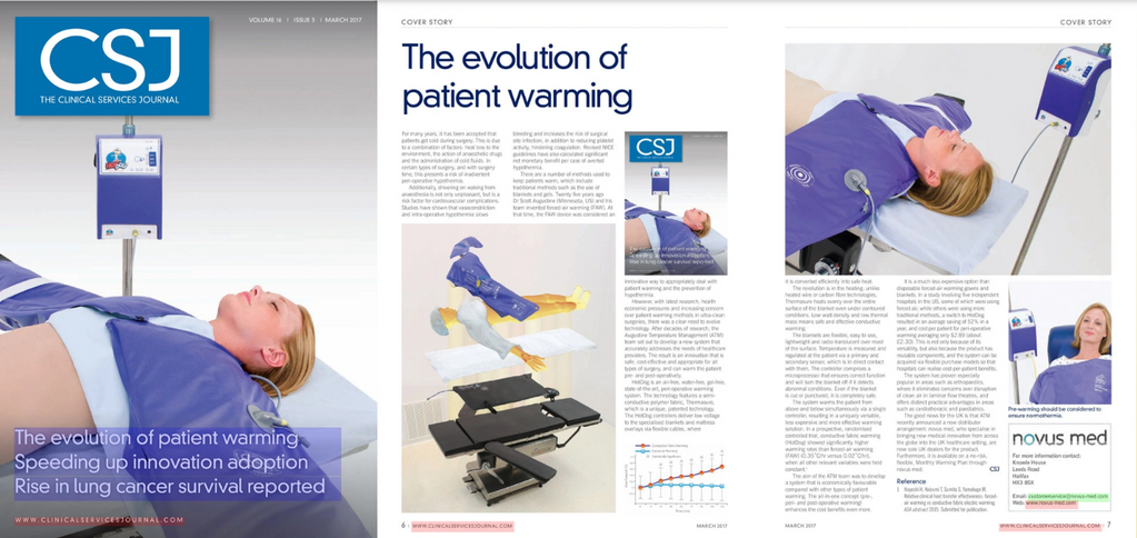 Article by Steve Eames on behalf of Novus Med. Patient warming evolution.