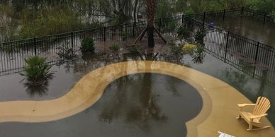 Hollywood, SC. Hurricane Irma. Drainage. Permeability. Pet grass. Pool turf. Artificial turf.