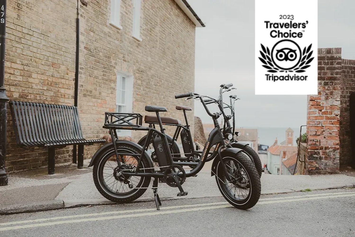 e-bike with travellers choice logo