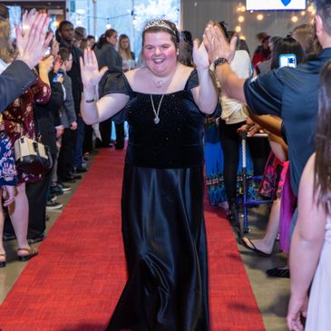 Walking the red carpet at Prom