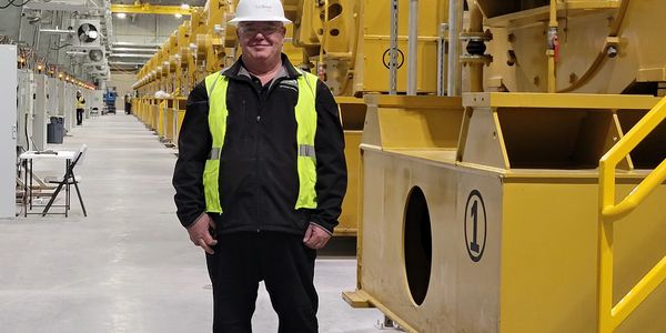 Rep. Llew Jones touring a Montana energy facility.