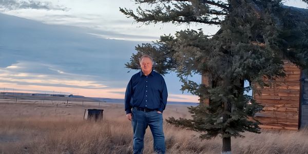 Llew Jones on open Montana rangeland.