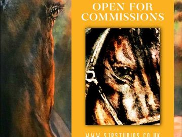 Sunlit horses face and a horses eye and bridle white lettering on orange  open for commissions 